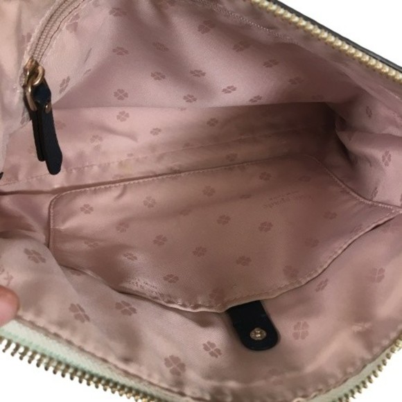 Kate Spade POLLY Medium Crossbody Bicolored Pink Cream Pebbled Leather PXRUA252 - Picture 4 of 15